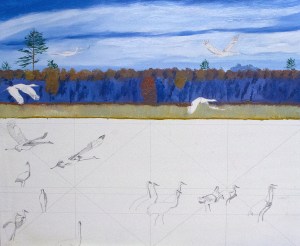 Sandhill Cranes-A Joyful Morning-2-2015-JES